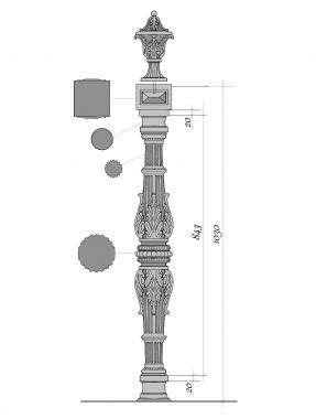 Pillar (ST_0304) 3D model for CNC machine